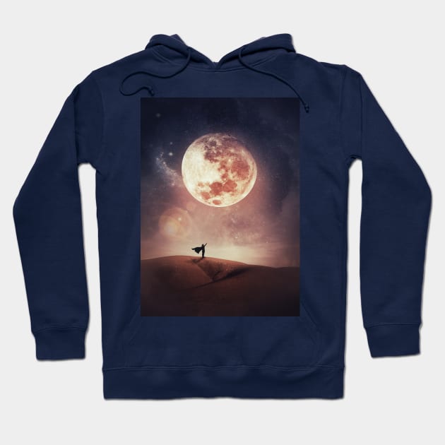 moon hero Hoodie by 1STunningArt